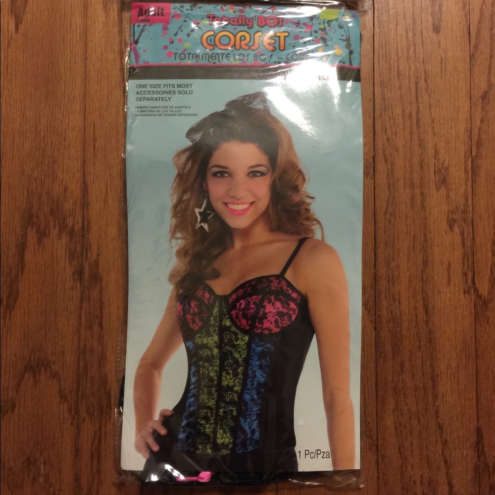 🆕Totally 80’s Halloween corset bustier one size